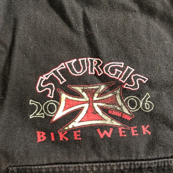 Vintage 2006 Sturgis Bike Week Button Down Sleeveless Shirt Mens XL Excellent* - Picture 2 of 5